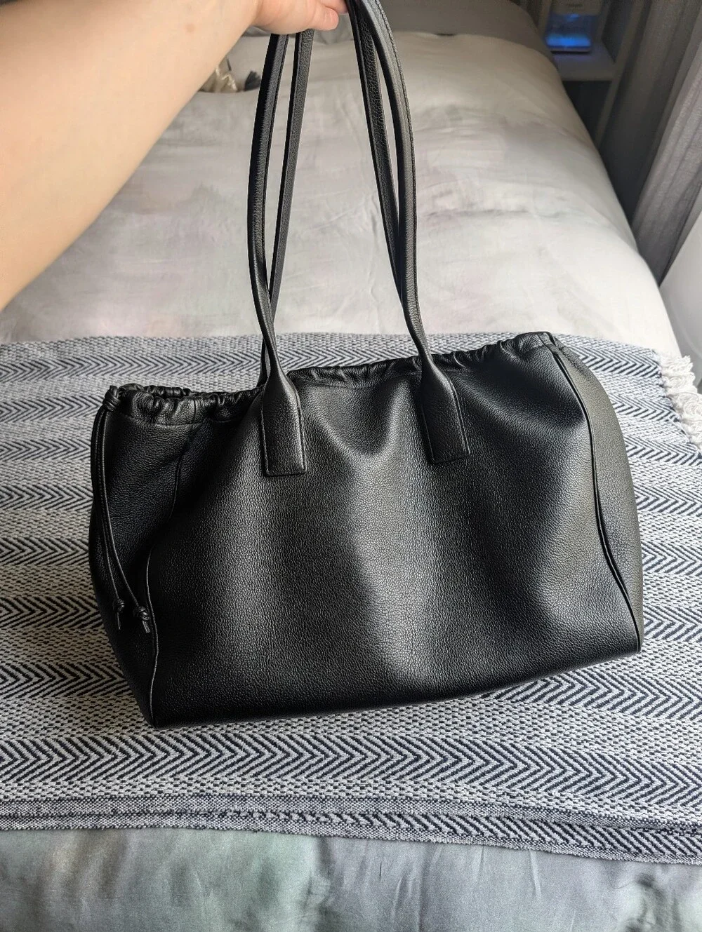 CELINE Calfskin Cuir Cabas Leather Tote